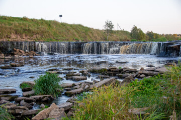 Tosna Falls in Russia. A small waterfall on a long exposure.