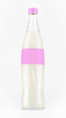 Layout bottles for soft drink on a white background with a blank label