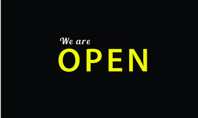 We Are Open Banner 