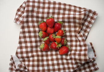strawberry on a wooden background