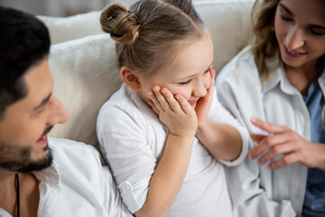 Family spending time together at the home