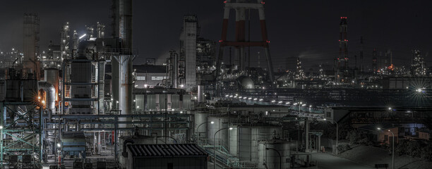 factory at night