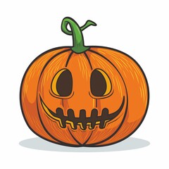 Pumpkin Halloween Cartoon Vector