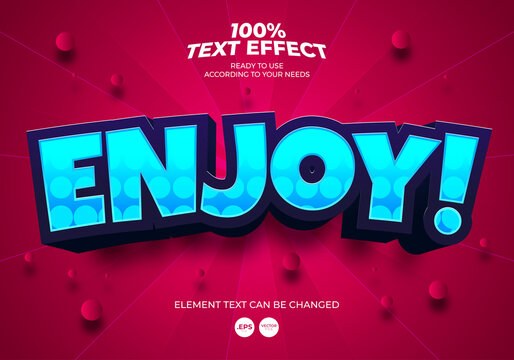 Enjoy Editable Text Effect