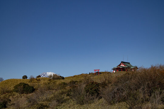 Monte Fuji Con Tempio