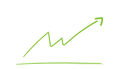 Grün Pfeil Diagramm Wachstum Anstieg Steigerung