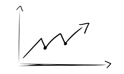 Diagramm Wachstum Stift Anstieg Zeichnung Skizze