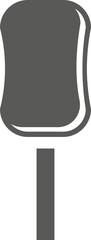 Ice cream on a stick isolated on a white background. Vector black and white illustration. Great for labels, menus, posters, banners, vouchers, coupons, business promotion and more.