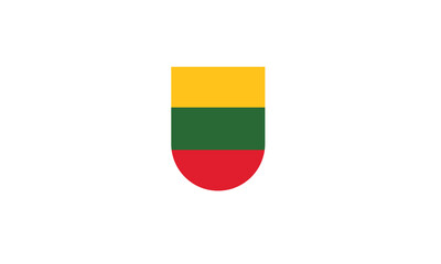 Lithuania flag shield vector illustration
