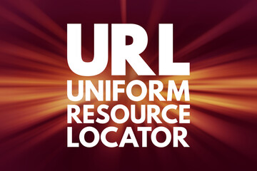 Fototapeta na wymiar URL - Uniform Resource Locator acronym, technology concept background