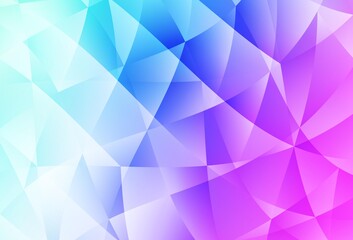 Light Pink, Blue vector abstract polygonal pattern.
