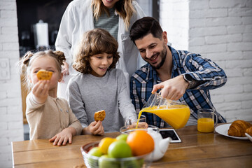 Portrait of happy family