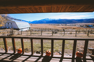 Ranch house in the fall, Ridgway, Colorado