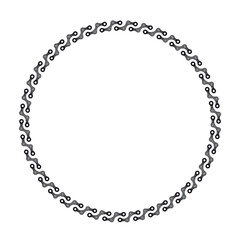Vector template realistic bicycle chain forming circle. Isolated on white background.	