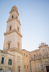 Fototapeta na wymiar Puglia Lecce Italy Baroque tower