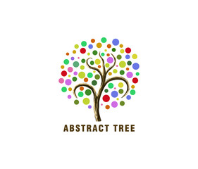 Obraz premium vibrant colorful leaves of a tree, vector isolated on white