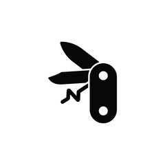 clasp knife icon vector isolated on white, logo sign and symbol.