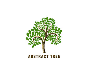 Abstract tree logo design vector