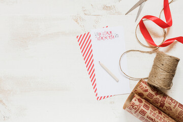 Santa's letter with gift wrap