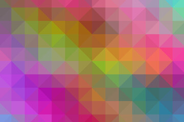 Fototapeta premium Triangular pixelation. Multi-colored pixel background. The texture consisting of multi-colored triangles.
