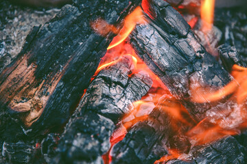 Obraz na płótnie Canvas Outdoor barbecue, open fires, Whitefish, Montana