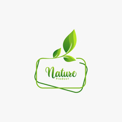 leaf product logo vector