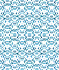 Fototapeta premium Abstract wavy lines on white, seamless geometric pattern, simple wave ornament