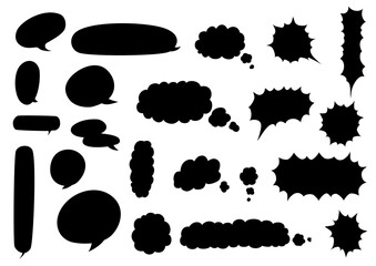 ふきだしセット　シルエット