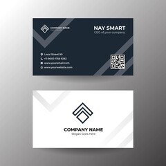Black Business Card With Logo Colour