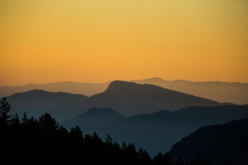 Summer sunrise in Pedraforca mountain, Barcelona, Catalonia, northern Spain. Europe