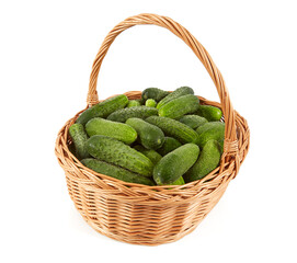 fresh cucumbers isolated on white background