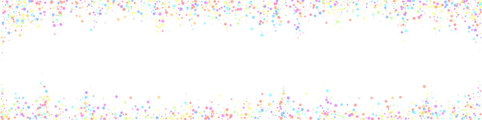 Festive actual confetti. Celebration stars. Colorf