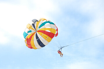 parachute in the sky