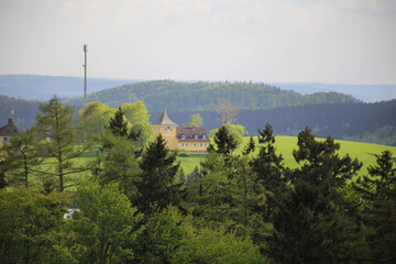 Sankt Andreasberg mountain panorama at daytime