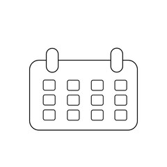 Flat calendar Icon. Calendar on the wall.  illustration