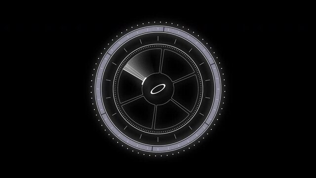 This futuristic HUD circle interfaces use for any backgrounds. Also, it can use for Hi-tech display, timer, hologram and intro. This animated clip creates in 4k at 25 fps.