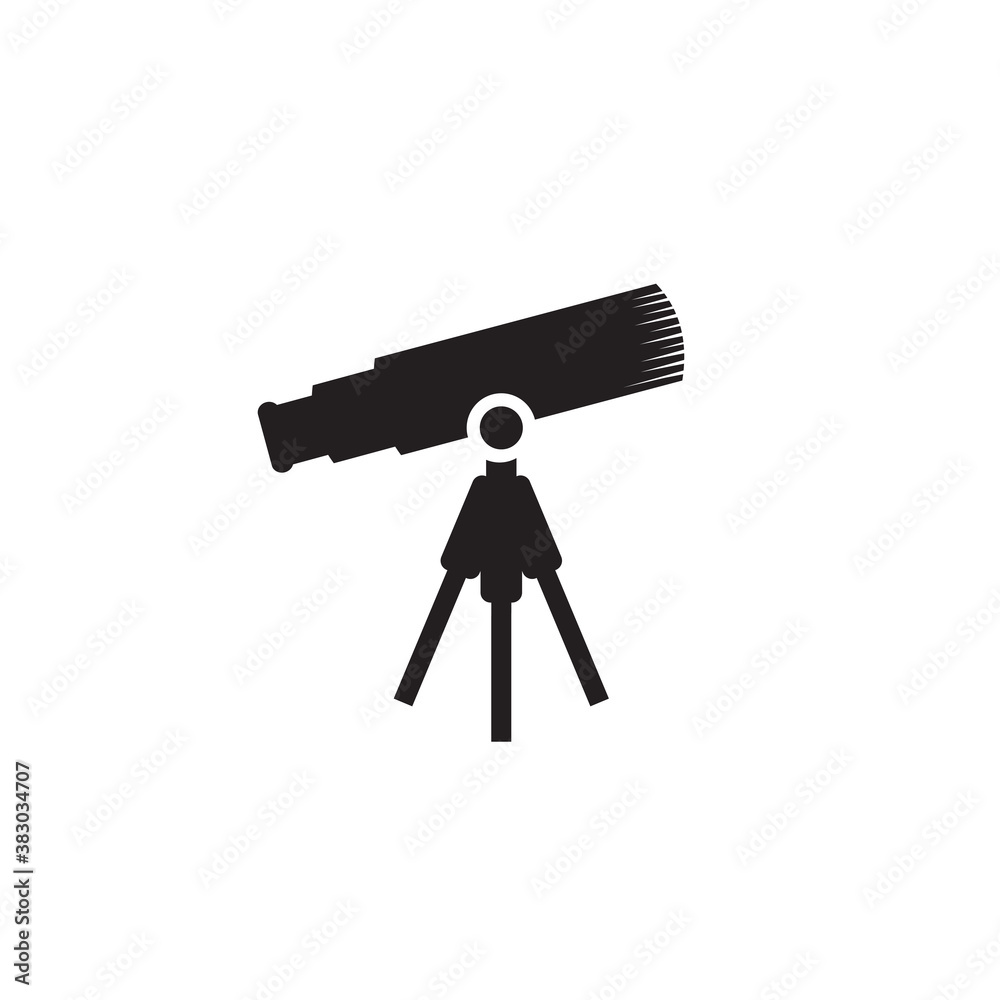 Poster Telescope sign symbol logo design template