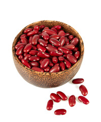 red beans isolated on white background
