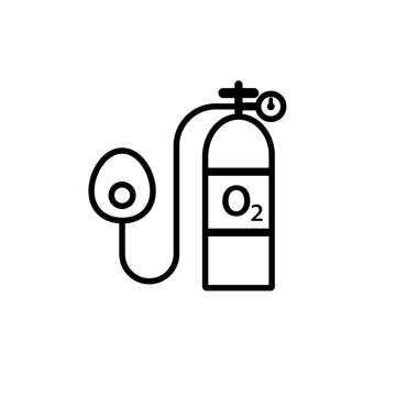 black oxygen tank with mask clip art preview