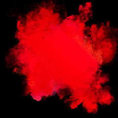Colored smoke on a black background, easy to use material