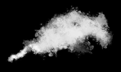 Real white smoke in a black background, easy to use material