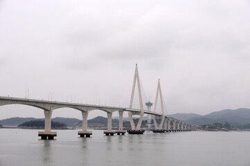 Chilsandaegyo Bridge in Muan-gun, Jeollanamdo, South Korea.