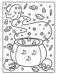 Halloween Coloring Page for Kids
