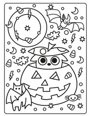 Halloween Coloring Page for Kids
