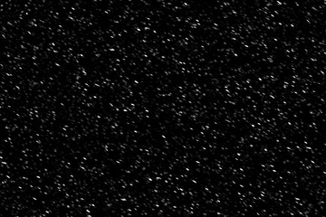 Snowflakes and snow borders on a black background, easy to use material