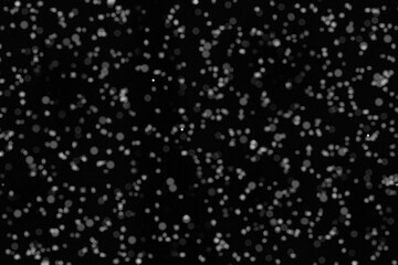 Snowflakes and snow borders on a black background, easy to use material