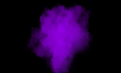 Colored smoke on a black background, easy to use material
