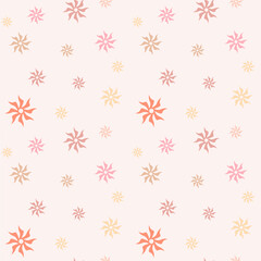 Abstract seamless pattern with flowers. Background with simple elements for fabric, wallpaper and design