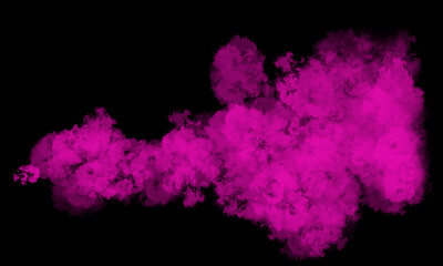 Colored smoke on a black background, easy to use material