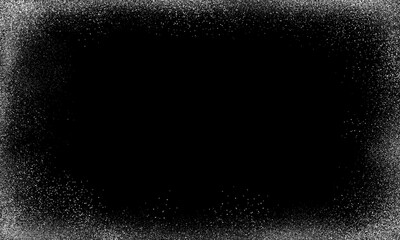 Snowflakes and snow borders on a black background, easy to use material